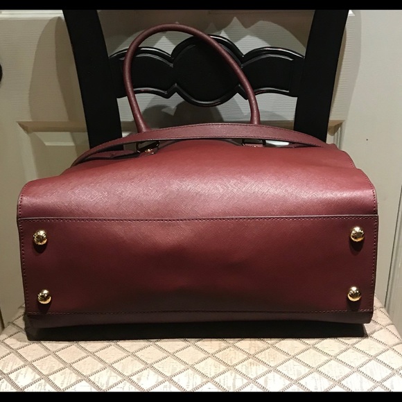 Michael Kors Maroon Large Hamilton Bag - Picture 6 of 8